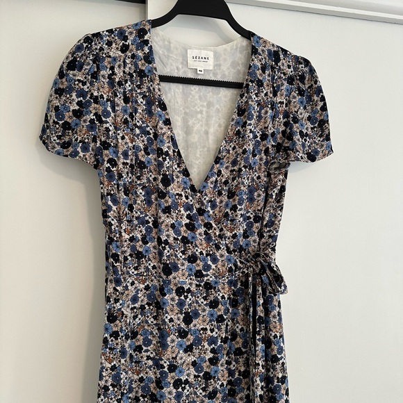 Sezane Amber wrap Dress 40 - Picture 3 of 9